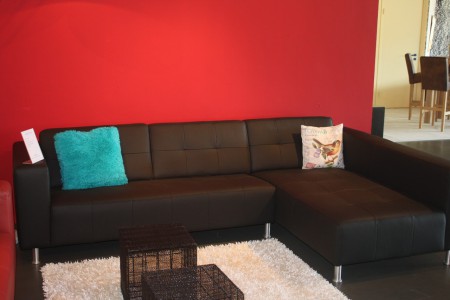 Diesel Longchair, zwart leder €1995,-